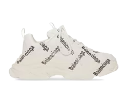 Balenciaga Logo-Print Sneakers Featuring White