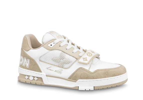 Louis Vuitton Trainer Sneaker - Beige, Monogram denim