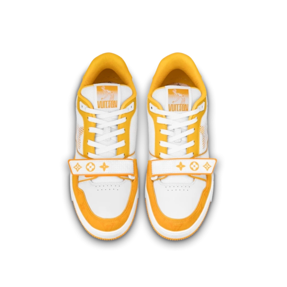 Louis Vuitton Trainer Sneaker - Yellow, Monogram denim