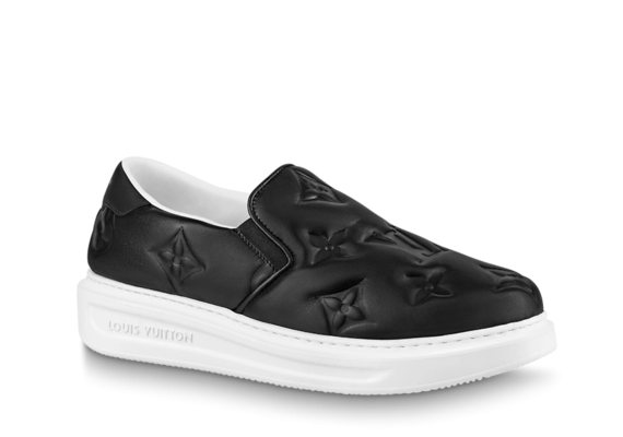 Louis Vuitton Beverly Hills Slip On - Black, Monogram-embossed calf leather