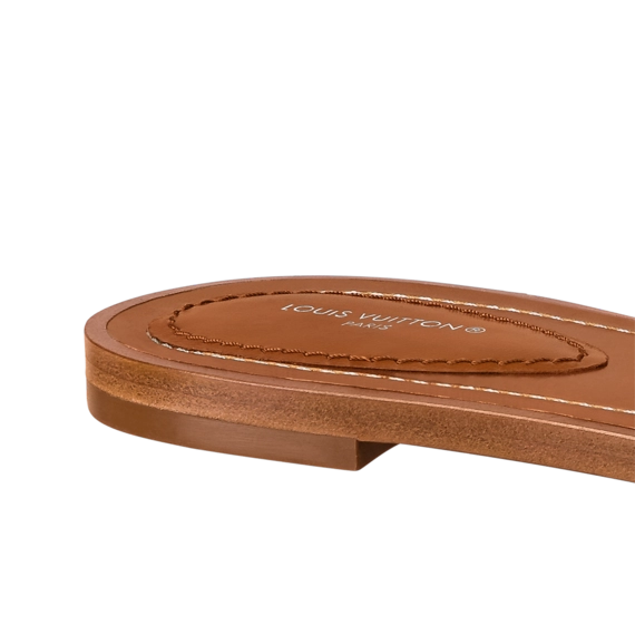 Louis Vuitton Lock It Flat Mule Cognac Brown