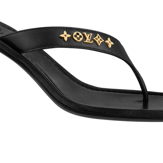 Louis Vuitton Signature Thong Black