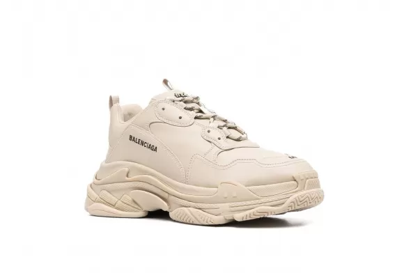 Balenciaga Triple S - Beige, Faux Leather