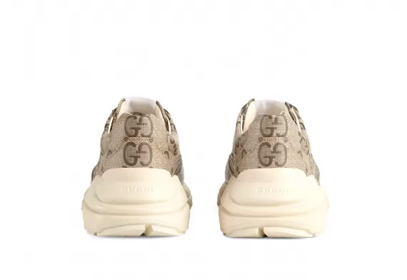 Gucci Rhyton lace-up sneakers - Beige Monogram Pattern