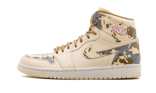 Air Jordan 1 Retro Digi-Camo NATURAL/G RED-CAMO-SILVER