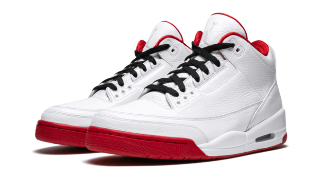 Air Jordan 3 - WHITE/VARSITY-RED/BLACK