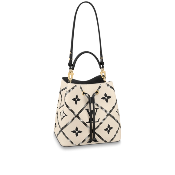 Louis Vuitton  NeoNoe MM Creme Beige / Black