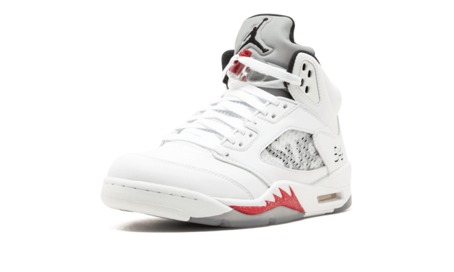 Air Jordan 5 Retro - Supreme WHITE/BLACK-VARSITY RED