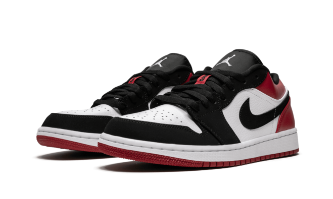 Air Jordan 1 Low - Black Toe White/Black-Gym Red