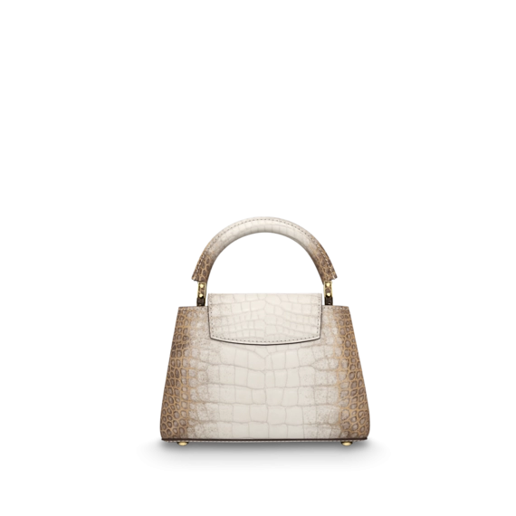 Louis Vuitton Capucines Mini Sahara Naturel Gold