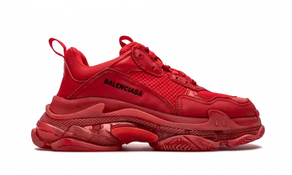 Balenciaga Triple S - Clear Sole Red