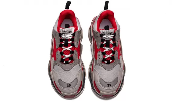 Balenciaga Triple S Trainer Gray Red