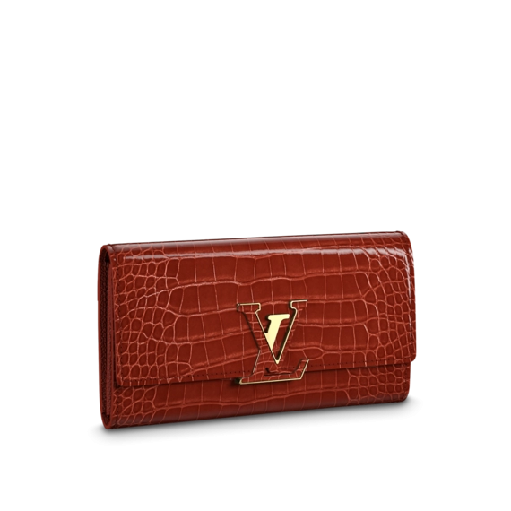 Louis Vuitton Capucines Wallet Fauve Brown