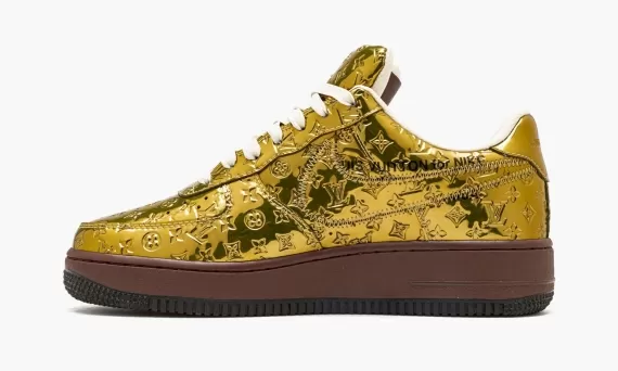 Louis Vuitton AIR FORCE 1 Low Virgil Abloh - Metallic Gold