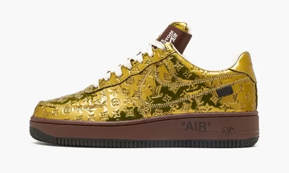 Louis Vuitton AIR FORCE 1 Low Virgil Abloh - Metallic Gold