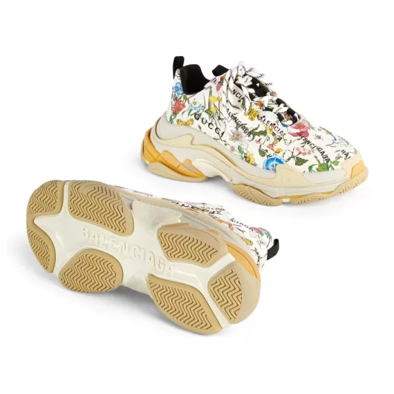 Balenciaga & Gucci Triple S - The Hacker Project Flora Print