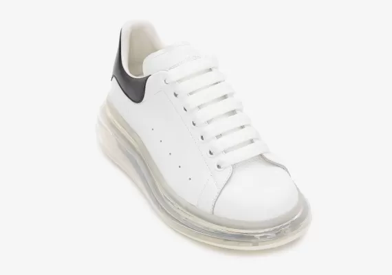 Alexander McQueen Transparent Oversized Sole White/black