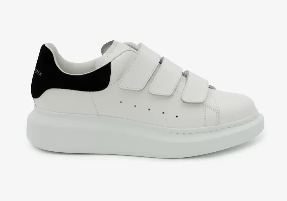 Alexander McQueen Oversized Triple Strap Sneaker White/black