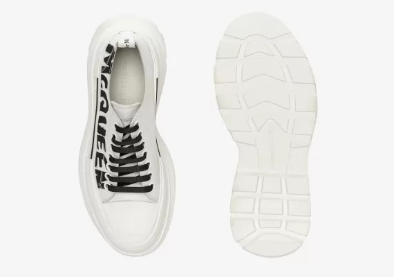 Alexander McQueen Tread Slick Lace Up Optic White