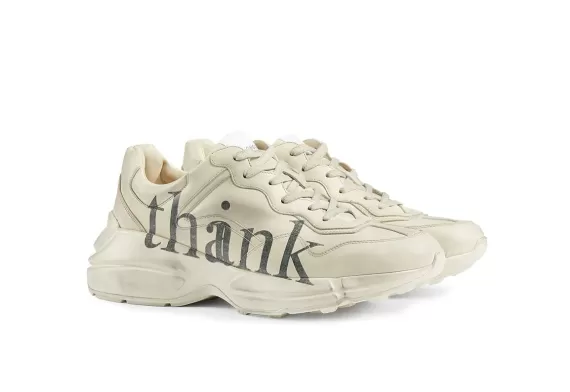 Gucci Rhyton Think / Thank print sneaker