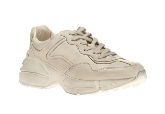 Gucci Rhyton Cream lace-up sport