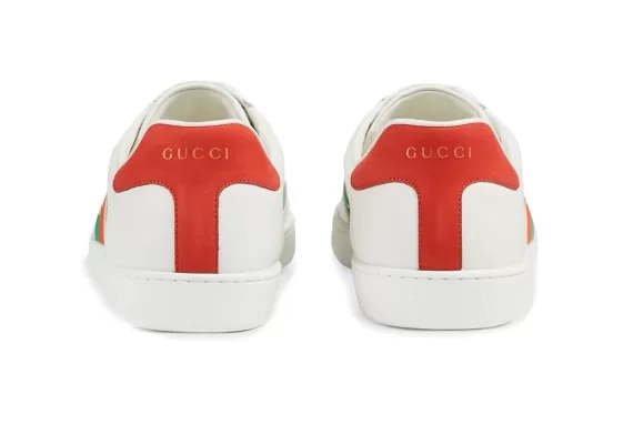 Gucci leather Ace sneakers White/red/green