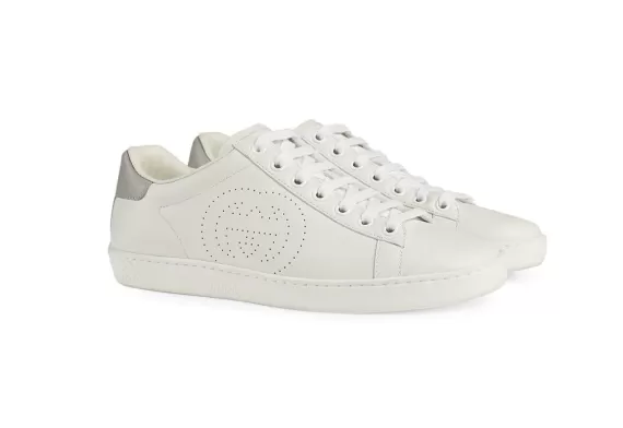 Gucci Ace low-top sneakers Interlocking G symbol White/grey