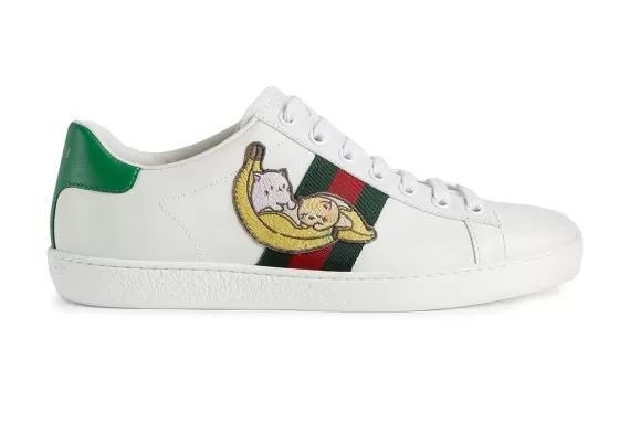 Gucci x Bananya Ace sneakers - white/green/red