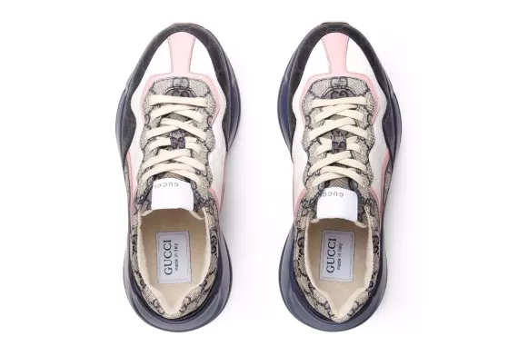 Gucci GG Supreme Rhyton sneakers - Blue/pink/beige