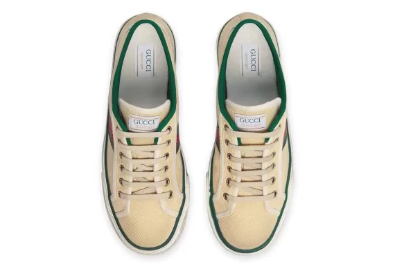 Gucci Tennis 1977 low-top sneakers - Beige/Green/Red