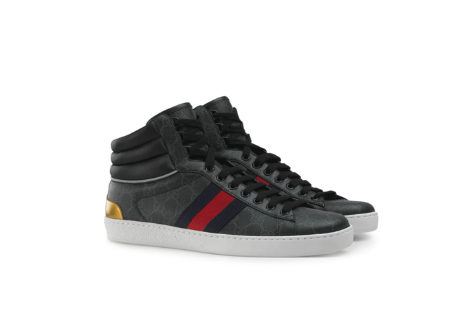 Gucci Black Supreme Сanvas High Top Sneaker