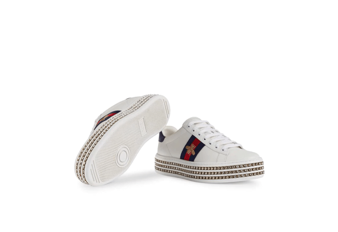 Gucci Ace Sneaker With Crystals