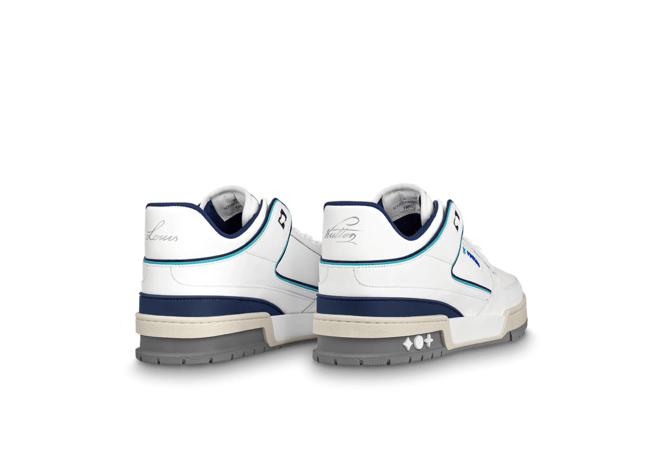 Louis Vuitton Trainer Sneaker White Blue