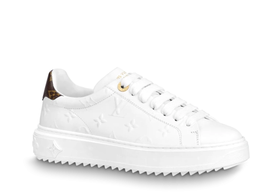 Louis Vuitton Time Out Sneaker White Debossed Calf Leather