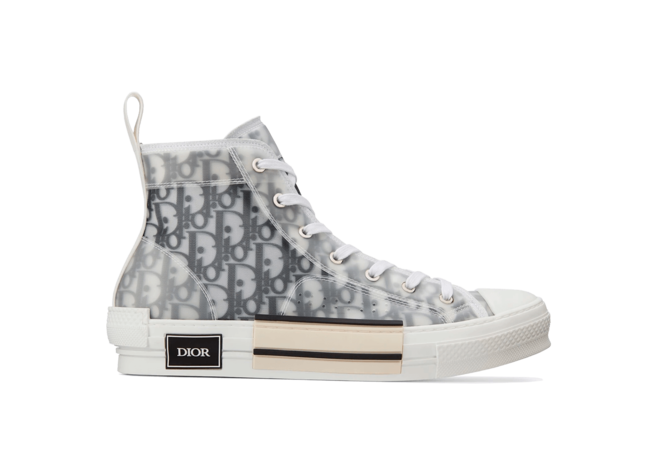 Dior High-Top White and Black Oblique Canvas