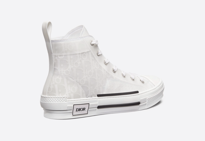 Dior High-Top White Oblique Canvas