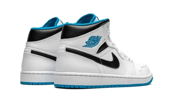 Air Jordan 1 Mid - White/Laser Blue