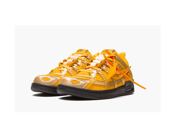 Off White x Nike Air Rubber Dunk - University Gold