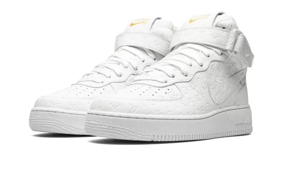 Nike Louis Vuitton Air Force 1 Mid Virgil Abloh - White/White