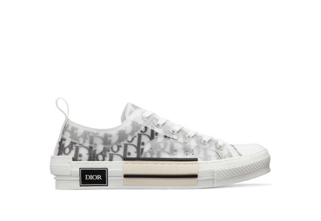 Dior Low-Top White and Black Oblique Canvas