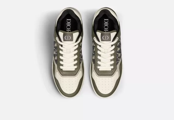 B27 Low-Top Sneaker - Olive and Cream Beige/Black 