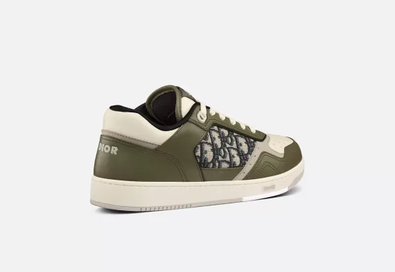 B27 Low-Top Sneaker - Olive and Cream Beige/Black 