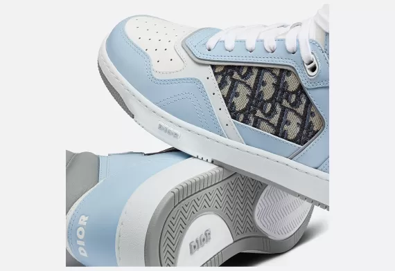 B27 High-Top Sneaker - Light Blue, White and Gray