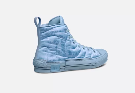 Dior By ERL B23 High-Top Sneaker - Blue with Swirl Motif