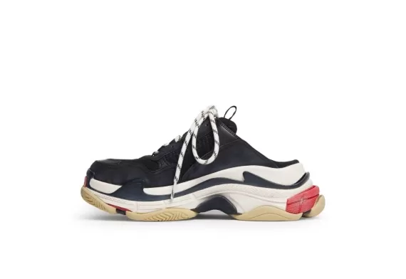 Balenciaga Triple S Mule - Black/White/Red