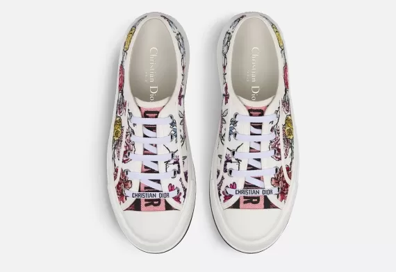 WALK'N'DIOR Platform Sneaker - White Multicolor Florilegio