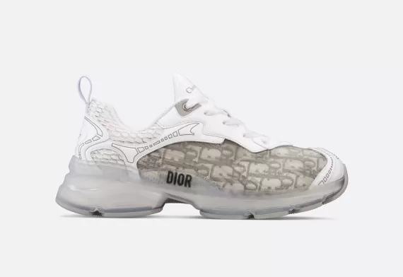 Dior Vibe Sneaker - Gray Dior Oblique, Transparent Rubber