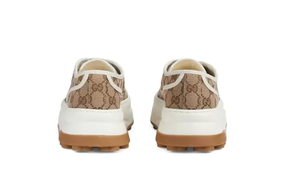 Gucci GG-canvas Lace-Up Sneakers Brown