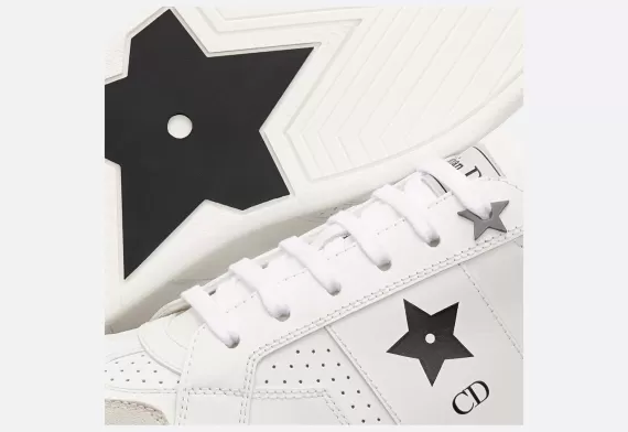 Dior Star Sneaker White Calfskin and Suede