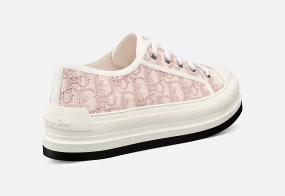 WALK'N'DIOR Platform Sneaker Nude Dior Oblique Embroidered Cotton